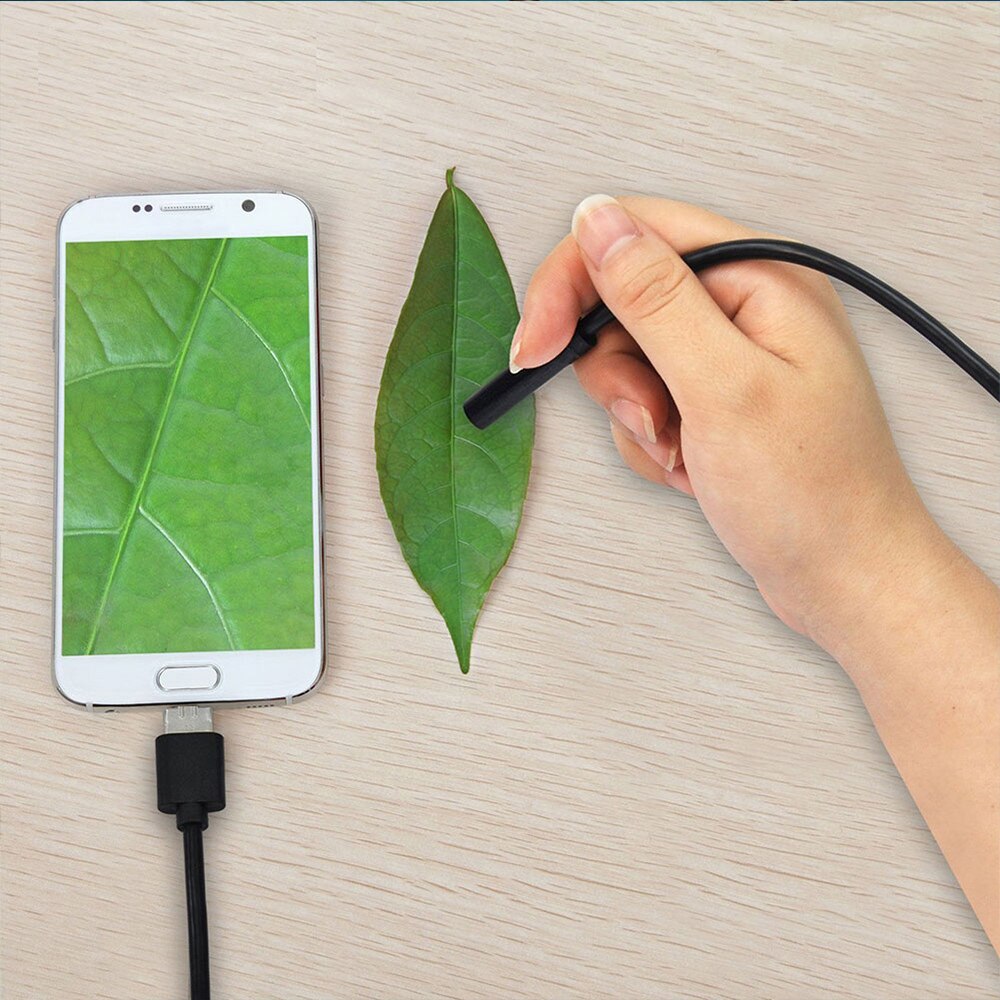 Endoscope Gizcam 1 M 7 MM étanche OTG Android téléphone Endoscope Inspection USB Endoscope Tube avec 6 led serpent Mini caméras