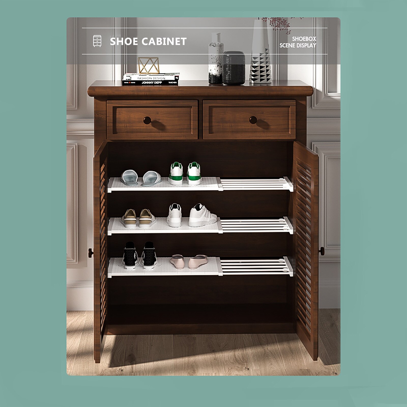 Étagère de rangement rétractable sans clous ni colle, pour cloisons à plusieurs niveaux de garde-robe, étagère de rangement