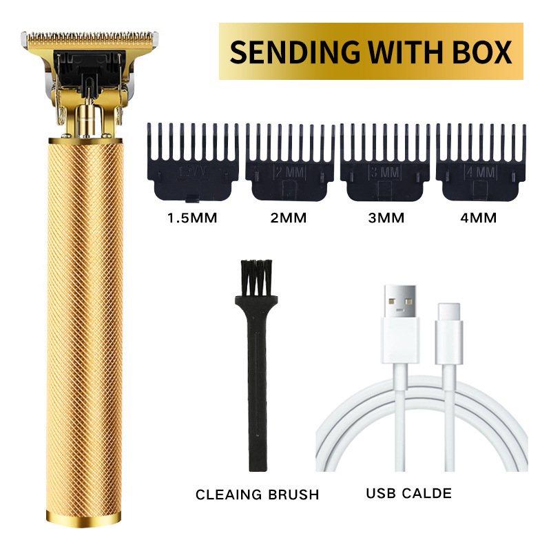 Cortadora de pelo para hombre, reparación de barba, afeitadora corporal, cortadora de pelo, máquina eléctrica, cortadora de pelo: Oro