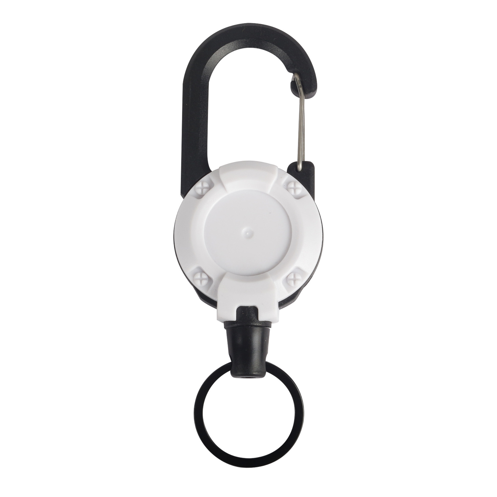 LLavero elástico para exteriores, cuerda de alambre de acero antirrobo, hebilla fácil de tirar, cuerda elástica, movimiento retráctil, antipérdida: Plata