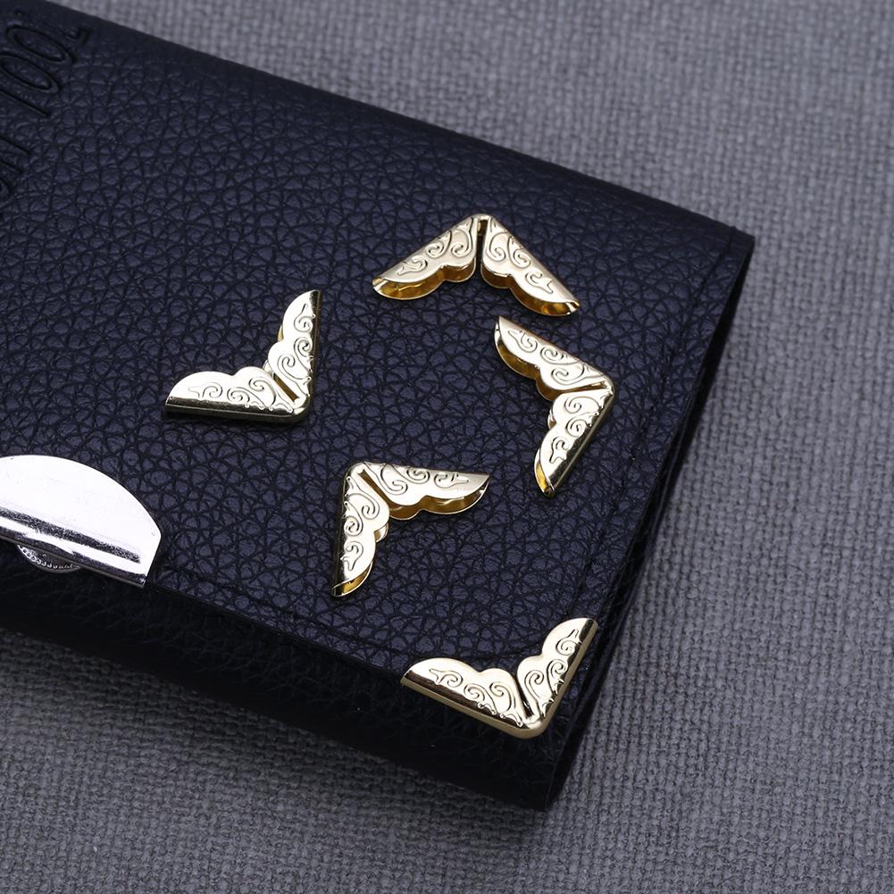 100pcs Card File Menu Metal Book Laptop Corner Protector Tone Scrapbooking Albums Corner Protectors Scrapbooks Photo Albums