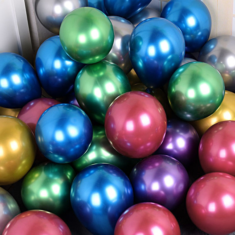 20/50pcs 5 Inch Pearl Metallic Latex Ballon Goud Ronde Metalen Ballonnen Verjaardagsfeestje blazen Lucht Globos Bruiloft decor supplies