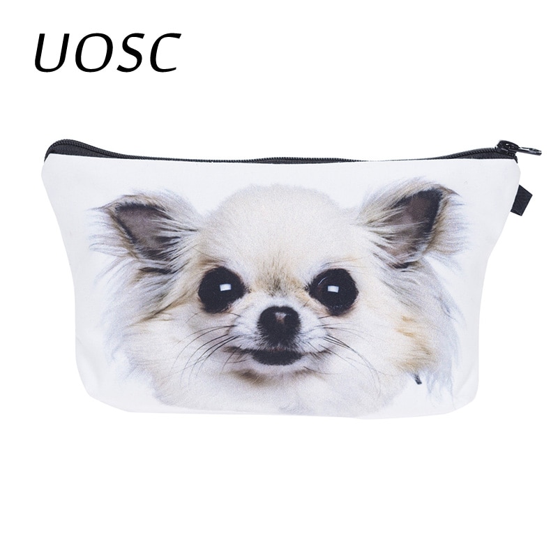 UOSC Kawaii Hund Reise Kosmetik Tasche 3D Druck machen-hoch Veranstalter Tasche Neceser Kultur waschen Schlecht Lagerung Beutel