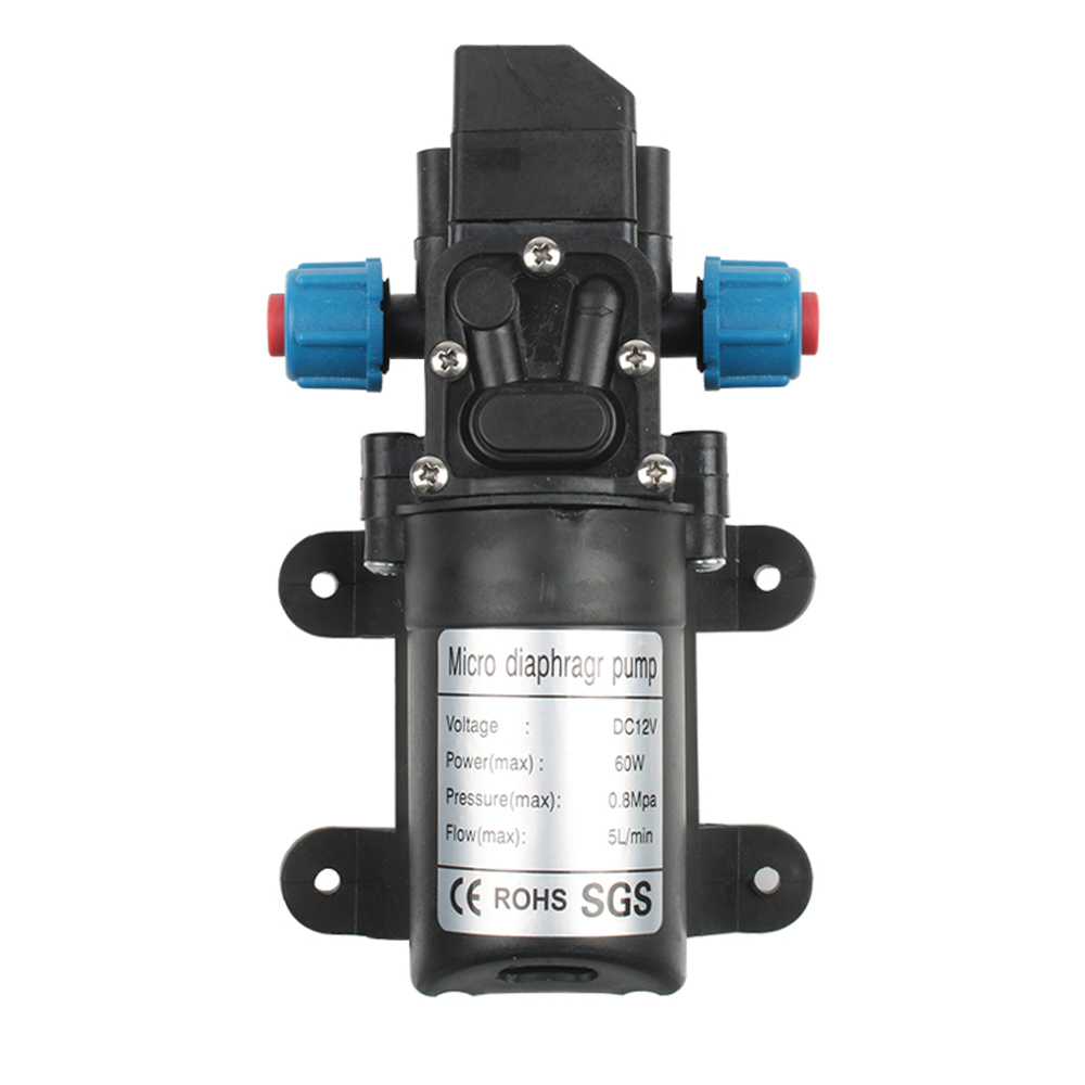 DC12V 60W Mikro Elektrische Membran Wasserpumpe Automatische Schalter Hochdruck Auto Waschen sprühen Wasser Pumpe 3-5L/min: nur Pumpe