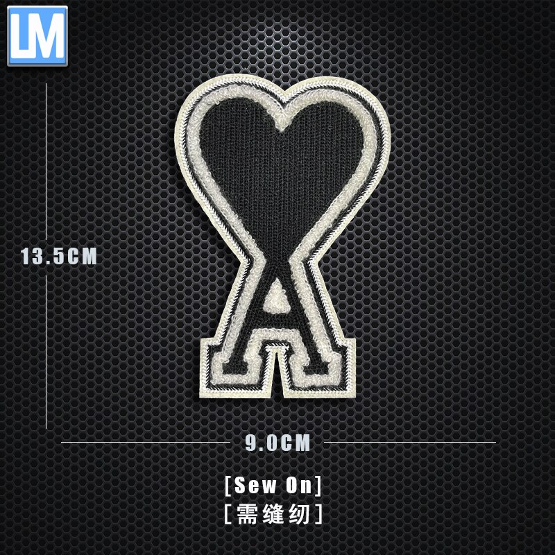 Herz EINE Stickerei kleidung zubehör Patch tuch aufkleber kleine Etikett pfirsich herz stickerei abzeichen abzeichen pfirsich: 013