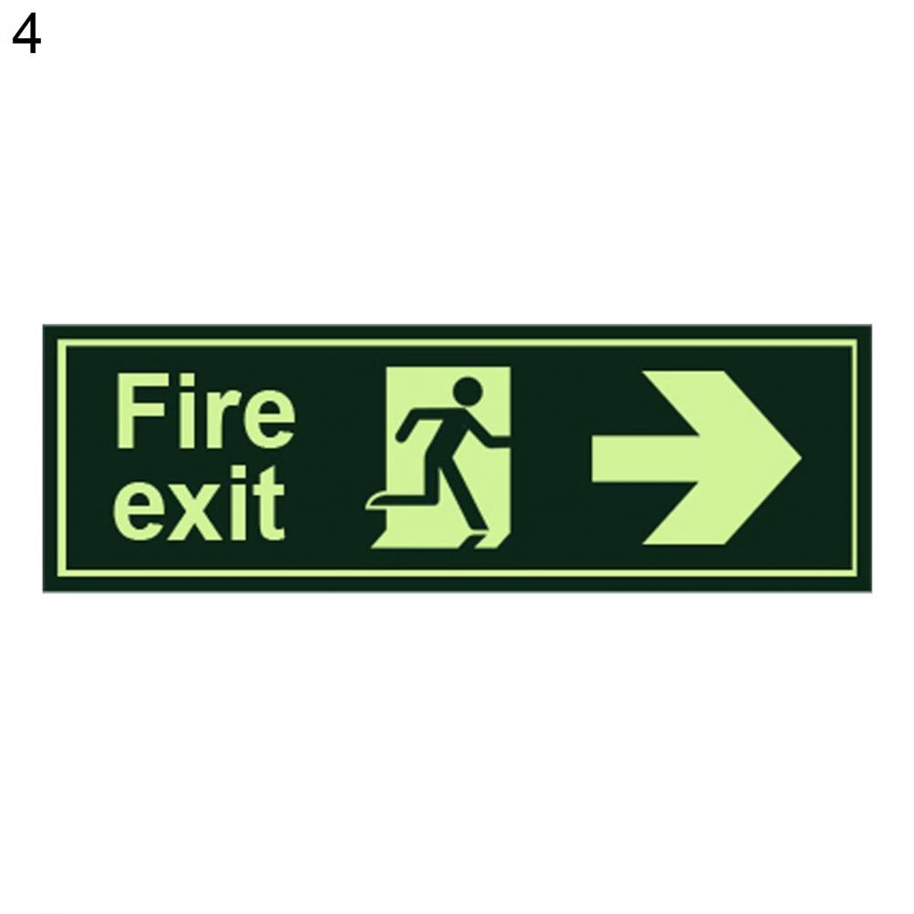 Exit Sign Sticker Self Adhisive Luminous PVC High Visibility Secure Guidance Sticker for Restaurant: 4