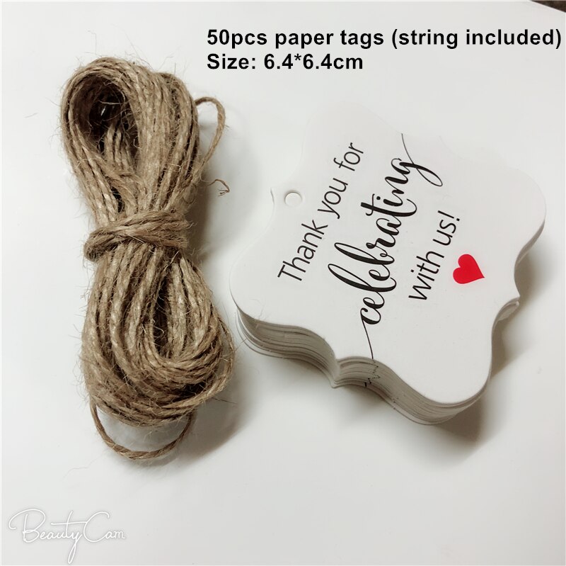 50 stk/parti enhjørning flamingo papir tags indpakning gør-det-selv hænge tag etiketter bryllup favoriserer kort scrapbøger skilte: Lar 05 50 stk