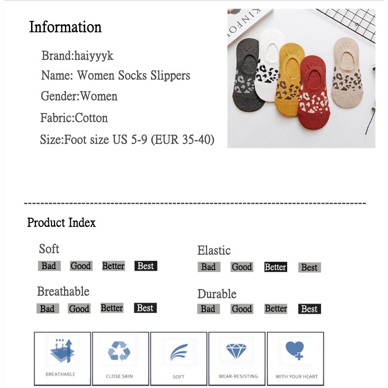 5 pares de pantuflas con medias de algodón para mujer, calcetines cortos invisibles antideslizantes de verano para mujer, calcetines de dibujos animados de animales estampados, divertidos calcetines bonitos