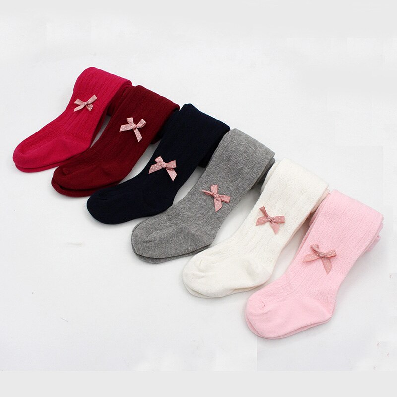 0-2 jahre Neue Baby Mädchen Baumwolle Gestrickte Strumpfhosen freundlicher Frühling Herbst Winter Bowknot Collant Kleinkind Kawaii Nette Socken strumpfhosen