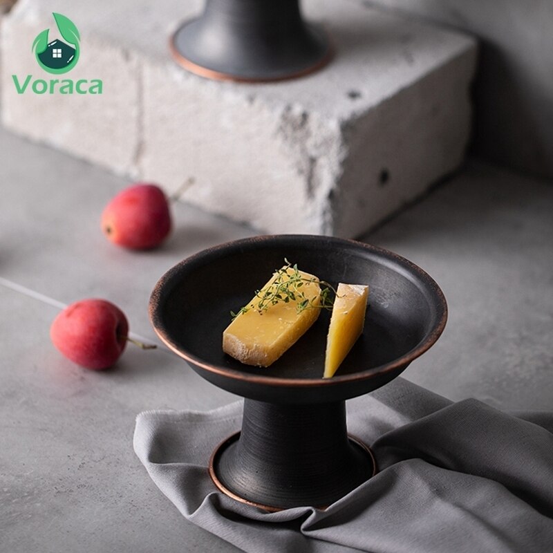 Plateau métal Vintage de stockage de gâteau | Rétro rond en fer, plateau de stockage de gâteau, plateau à volants bord de fruits, pain noix Plat décor maison bureau