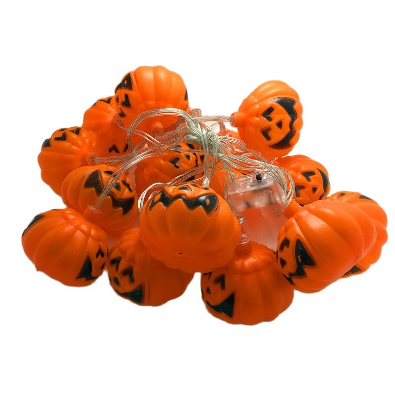 16 pz zucca di Halloween lanterna zucca di Halloween testa di zucca luminosa luci della stringa spedizione gratuita