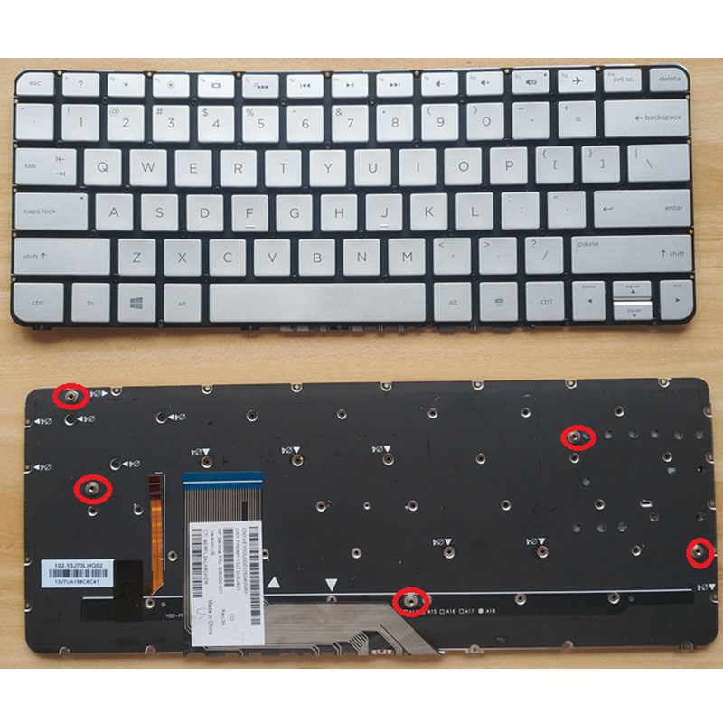 Laptop omhulsel rond toetsenbord & Toetsenbord Voor For HP Spectre 15-CH 15-ch000 x360 Zwart