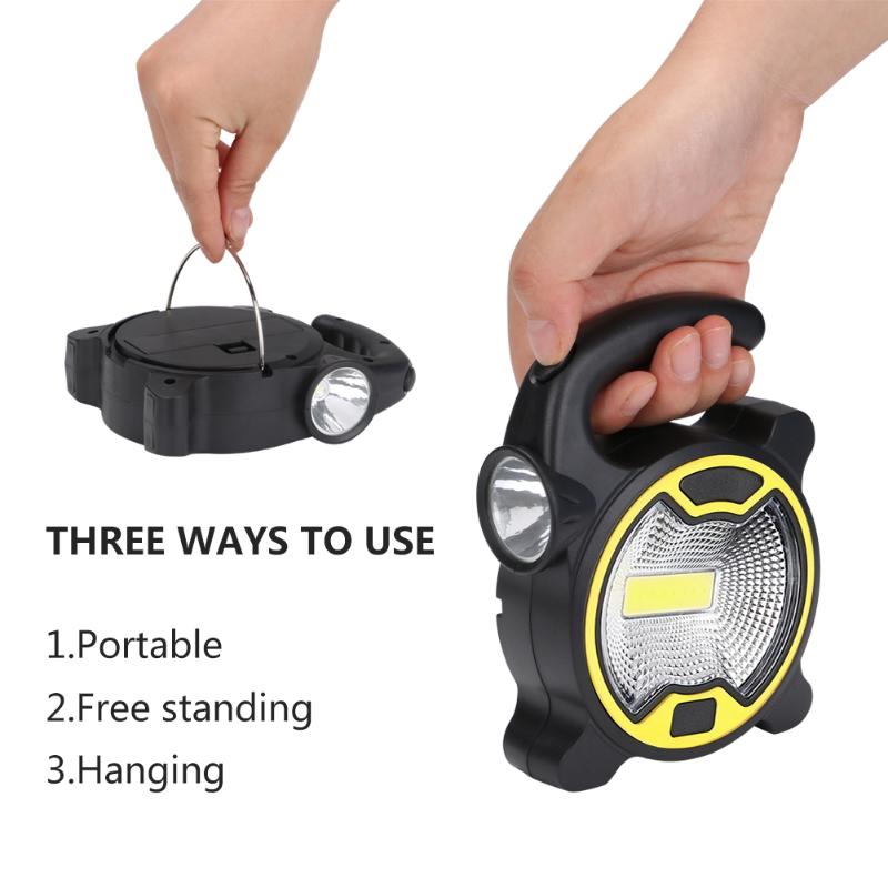 Draagbare Cob Werk Lamp Led Lantaarn Waterdicht Emergency Spotlight Zoeklicht Mini Handheld Zaklamp Camping Nachtlampje