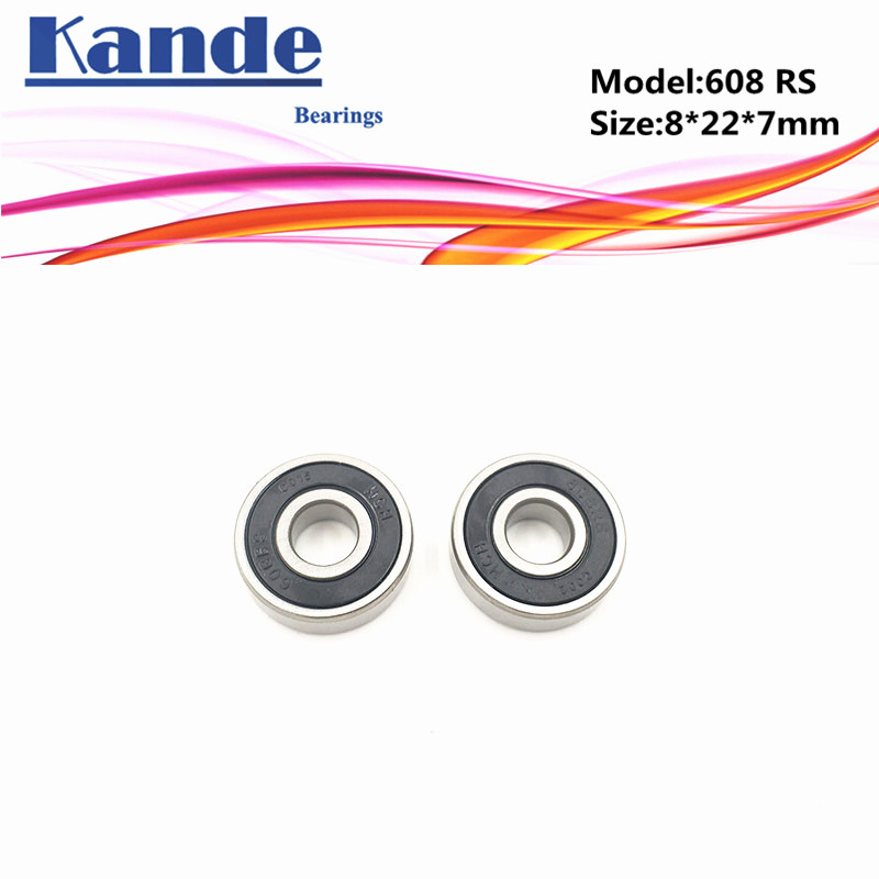 OKE DE 10PCS ABEC-5 P5 608 2RS Z3V3 6082RS Roulement À Billes Miniature 8x22x7mm 608 608-RS 608 RS pour DIY iconmachine Poulie