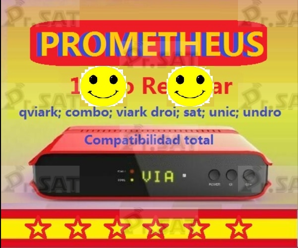 Original pt prometheus opdatering viark sat droi qviart combo undro unic undro 2 forny tv-boks kun ingen app inkluderet