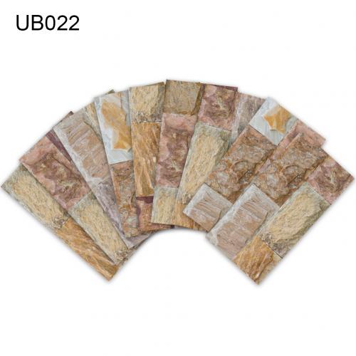 9 kpl 20 x 10cm tiilikivijäljitelmä vedenpitävä laatta tarra tee itse tehty lattiaseinäkoriste sopii ihanteellisesti olohuoneesi sisustamiseen,: Ub022