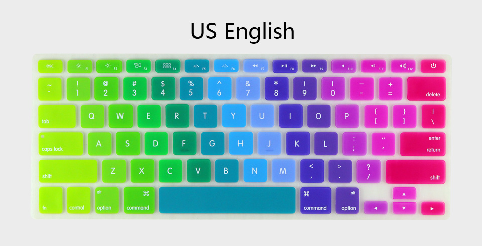 English US Enter keyboard Cover for Mid -Mid MacBook Pro 13 15 inch Retina/CD ROM A1502 A1425 A1278 A1398 A1286