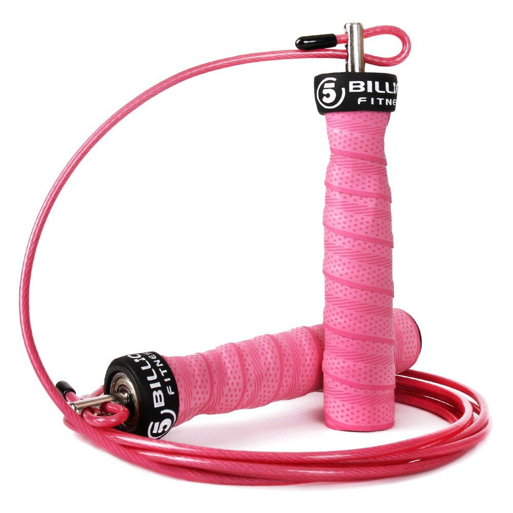 Vitesse réglable corde à sauter entraînement de force corde à sauter poignée antidérapante cordes à sauter gymnase meilleur pour la boxe MMA entraînement: PINK