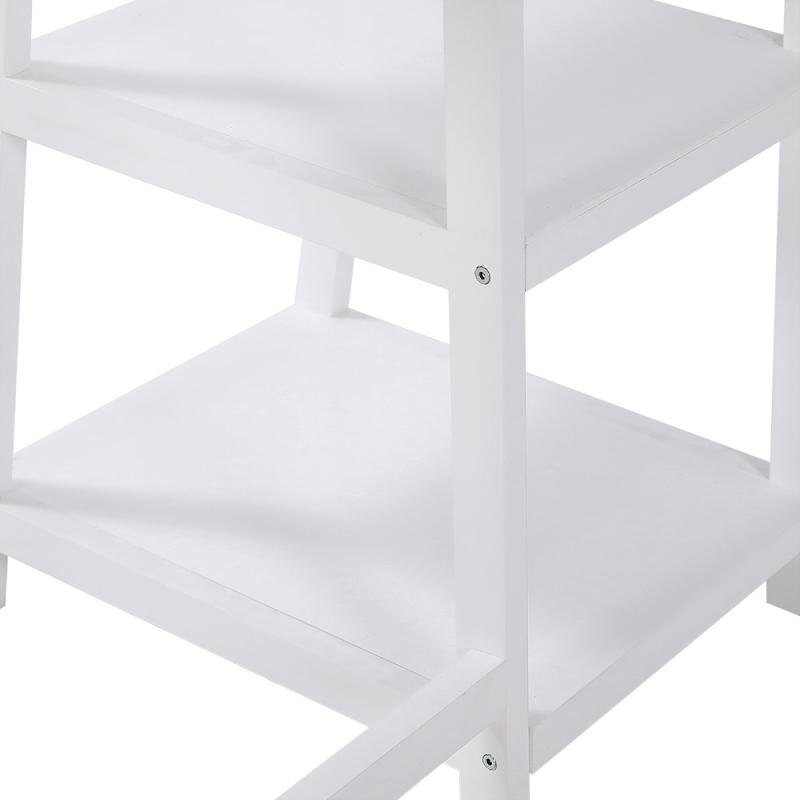 White Workbench With Two Shelves Modern Removable Multi-purpose Study Computer Office Bedroom Workbench Tables Storage Tools