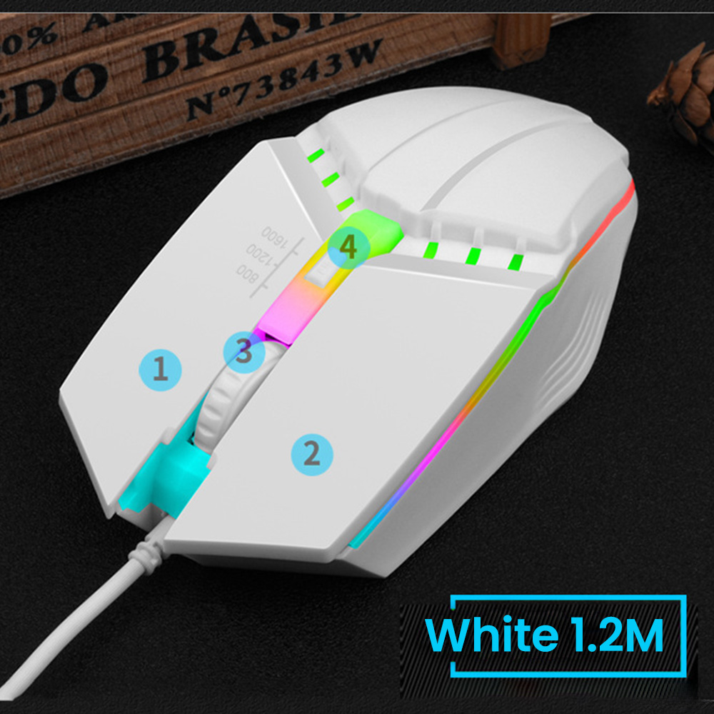 USB Wired Mouse LED Luminous Backlit USB Wired Gaming Mouse for Desktop PC Laptop Office Computer Gaming Mouse E-Sports: PURPLE