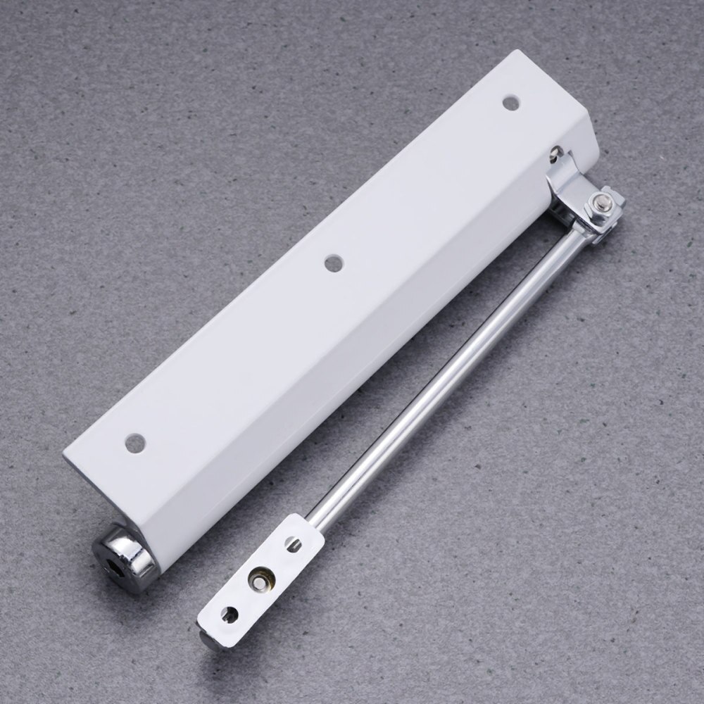 1Pc 35KG Automatic Door Closer Home Use Concealed Door Spring Hinge Buffer Free Punching Automatic Door Closer Device (Ivory Whi