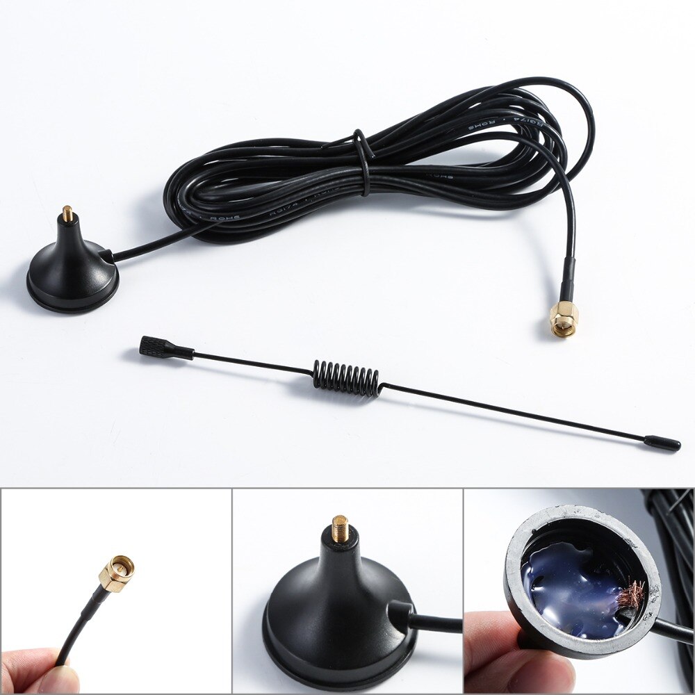 SOONHUA 5dbi 315Mhz Antenna SMA Male Connector With Magnetic Base For Ham Radio Signal Booster Wireless Repeater Antenna Cable
