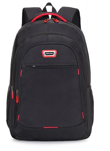 Nylon vanntett bagpack stor kapasitet herre laptop ryggsekk multifunksjon datamaskin bag casual ungdoms skolesekk: Rød