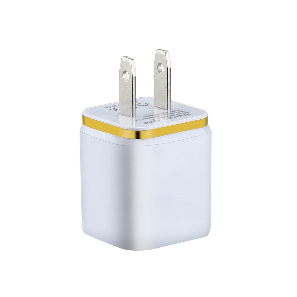 EU US Plug Dual USB Charger 5V / 2A Fast Charging USB Charger Tablet Universal Mobile Phone Wall Adapter for iPhone XS Max/1.2: Yellow 