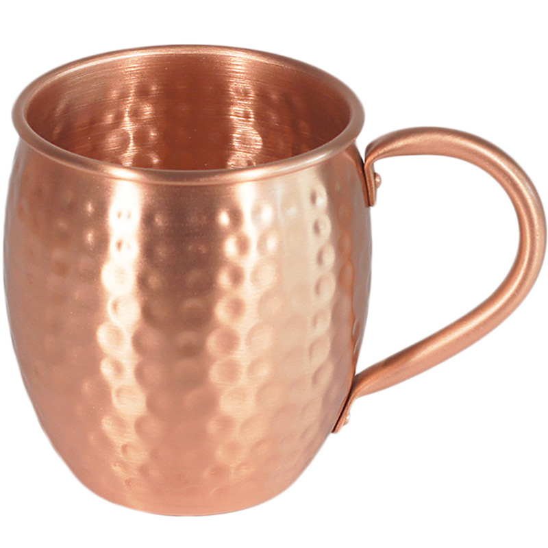 100 % Kupfer, Moskauer Maultier-Becher, langlebig, kupferfarbene Bierkrüge, 12 Unzen, Kaffeebecher, Milchbecher, reines Kupfer, Barbecher, Trinkgeschirr: Schwarz