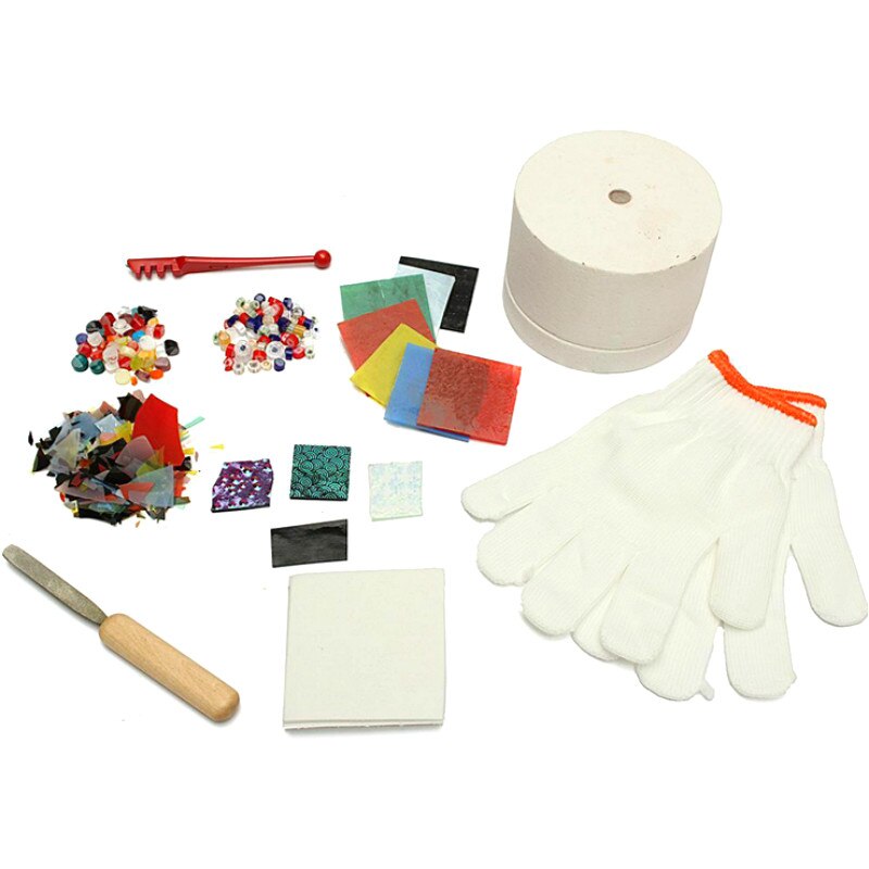 10pcs/set Microwave Kiln Kit Tool Set Stained Glass Fusing Supplies DIY Kit Ceramic Accessories Supplies: 10pcs small set