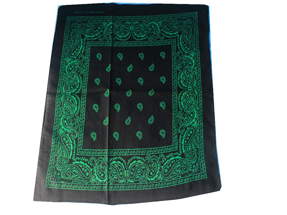 Black and Green Paisley Bandana Head Wear Bands Sc... – Vicedeal