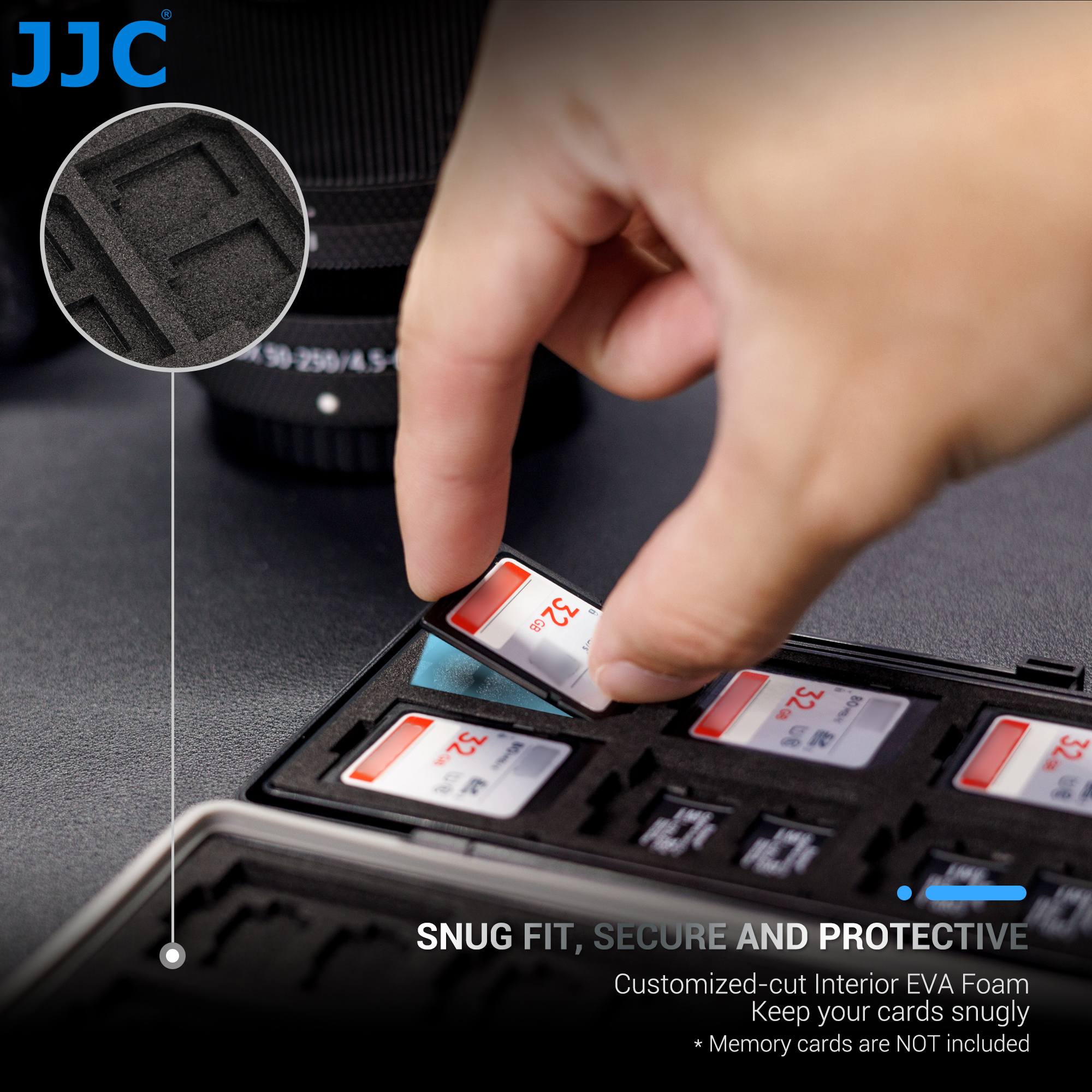 Jjc 36 slots sd/micro sd/tf cartão caso titular para 24 x microsd/tf & 12 x cartões sd à prova dwaterproof água durável cartão de memória caixa dura