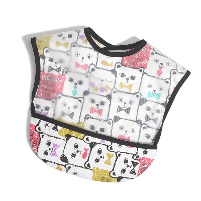 Pudcoco Zuigelingen Baby Jongens Meisjes Feeding Spuugdoekjes Slabbetjes Schort Waterdichte Eva Lunch Bib Cartoondruk Slabbetjes: F