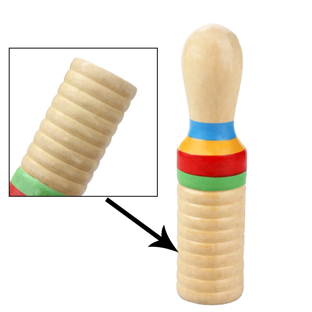1 juego de instrumentos de madera Chic Novel Safe Durable tubo de sonido de percusión de anillo de rosca única