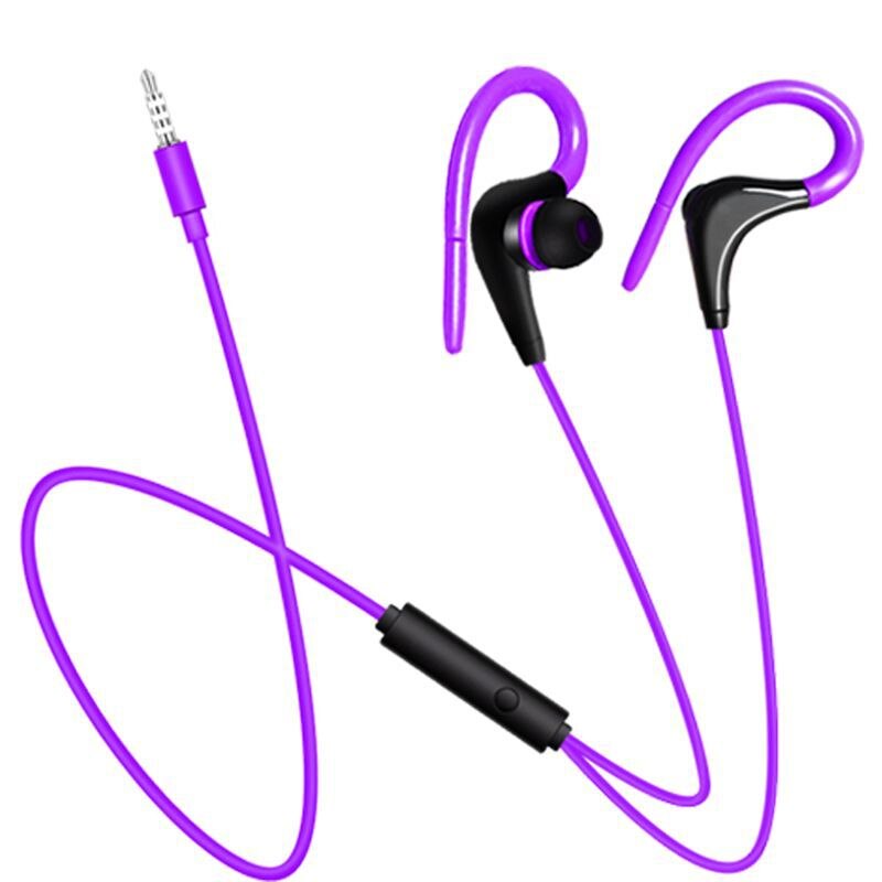 Sportversie van de hangende oortelefoon met draadbediening, mobiele telefoon, in-ear hoofdtelefoon met microfoon, hifi oordopje, subwoofer, universeel