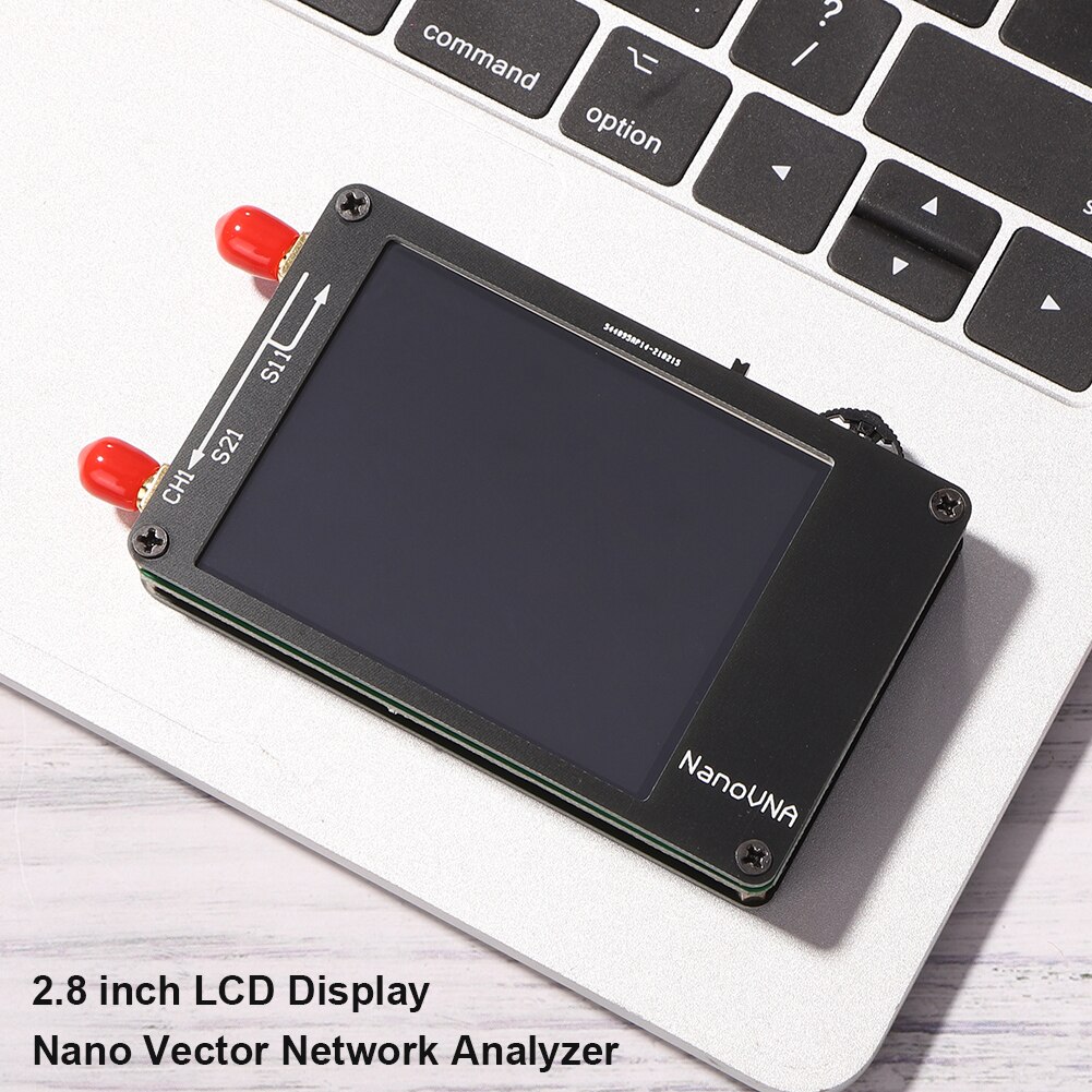 2.8 inch Vector Network Analyzer LCD Display Nano VNA VNA HF VHF UHF UV Vector Network Analyzer with SMA Male to Male RG174