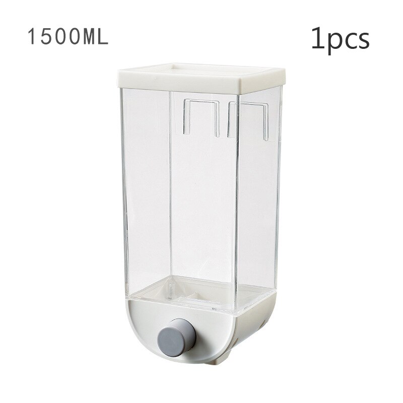 Wall Hanging Storage Box for Grains Plastic Containers for Cereals Kitchen Pots Food Storage Wall-mounted Storage Box: 1500ML 1PCS