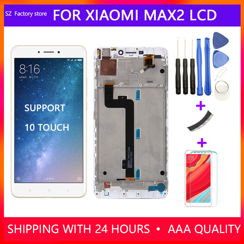 6.44 "Screen Vervanging voor Xiao mi mi Max2 lcd Display & Touch screen Digitizer Frame Assembly Set Voor Max 2 met gratis tools