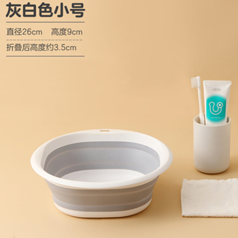 Plastic Folding Basins Portable Wash Basins Folding Laundry Tub Bathroom Kitchen AccessoriesTravel Folding Wash Basin 3 Size: gary-s