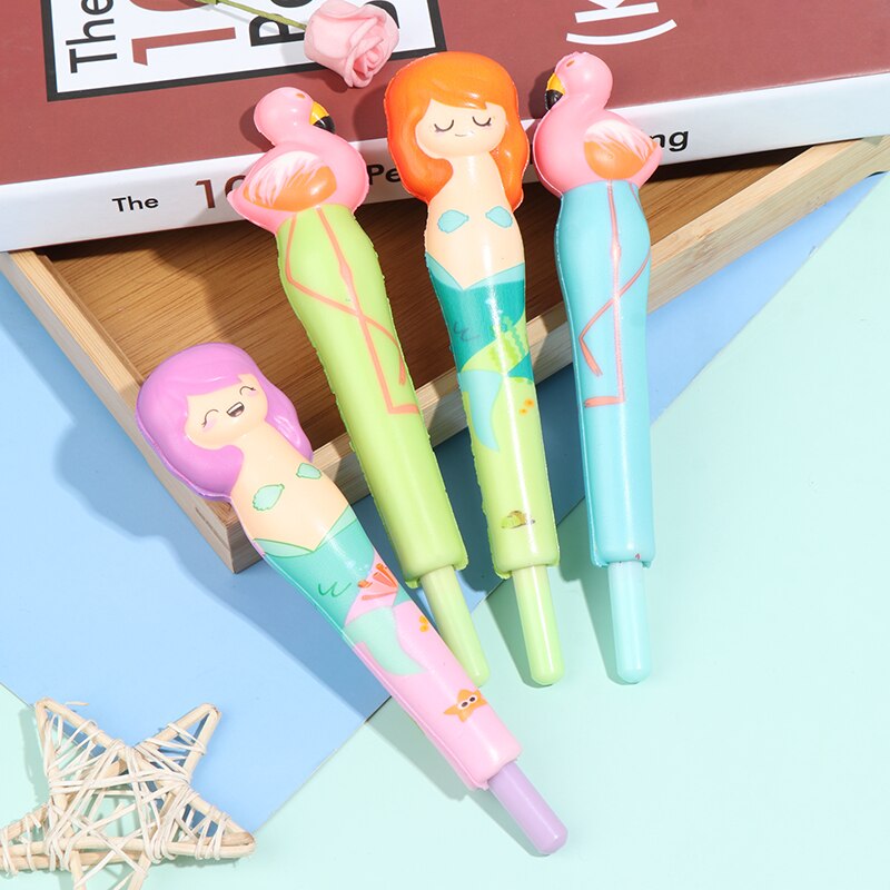 Trage Rebound Flamingo Stress Reliever Zachte Neutrale Pen Student Apparaat Flamingo Stress Reliever Pen