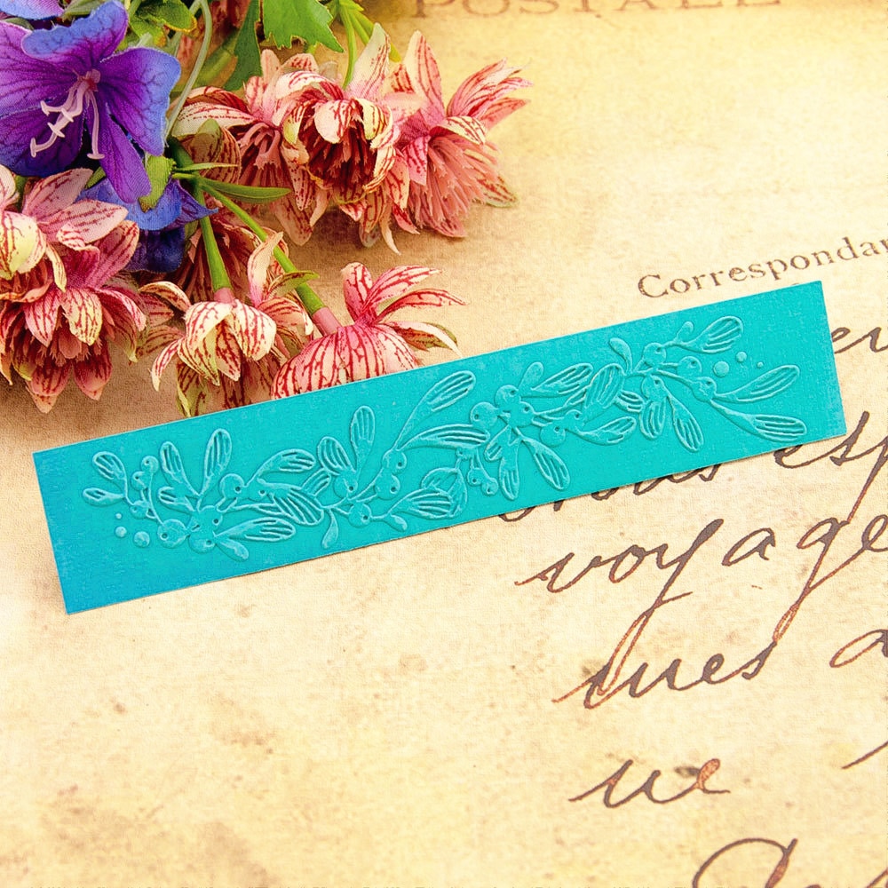 15*3CM Small leaves plastic pine template craft card making paper card album wedding decoration Embossing folders