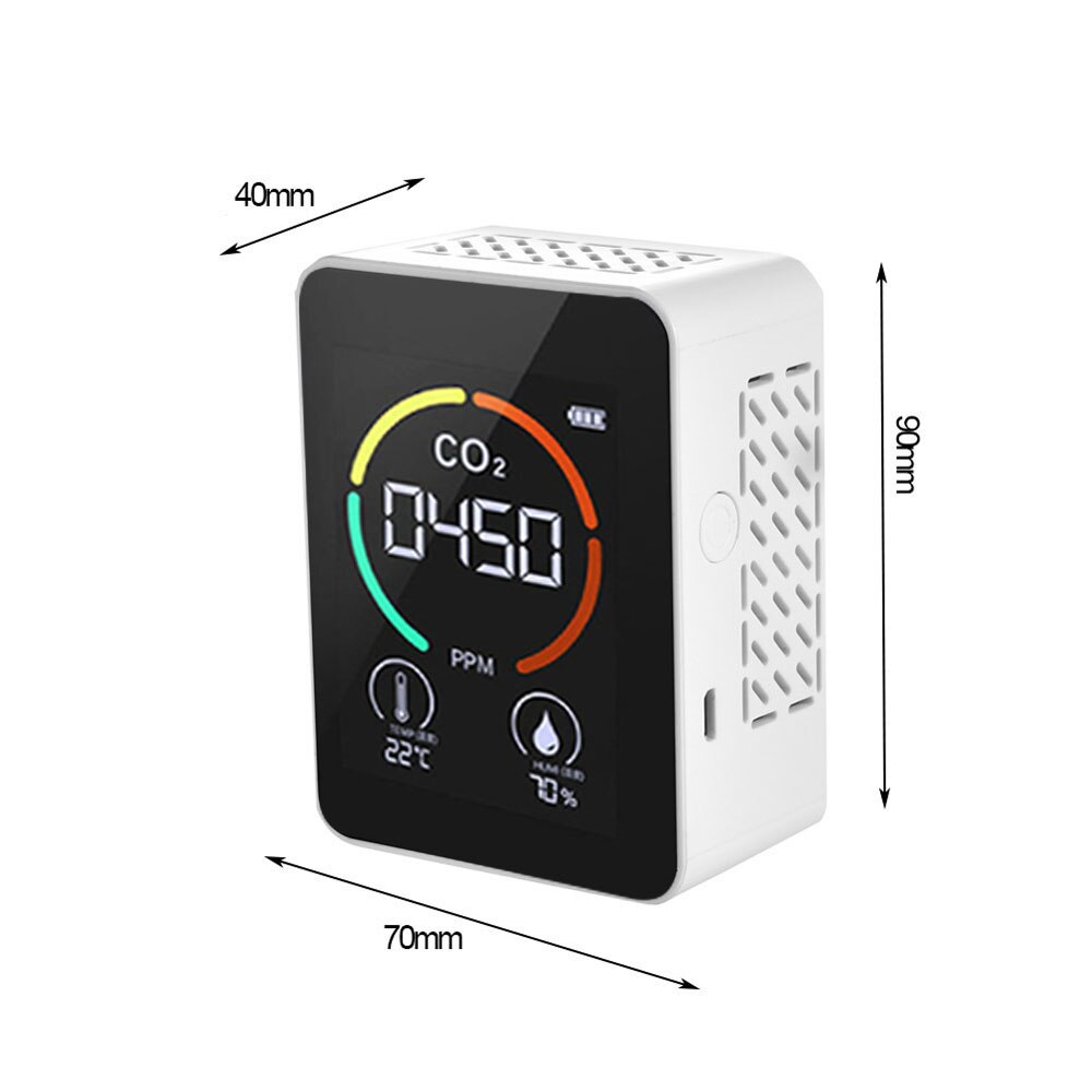 5w1 CO2 miernik cyfrowy miernik temperatury i wilgotności dwutlenku węgla TVOC HCHO czujnik formaldehydu monitor jakości powietrza