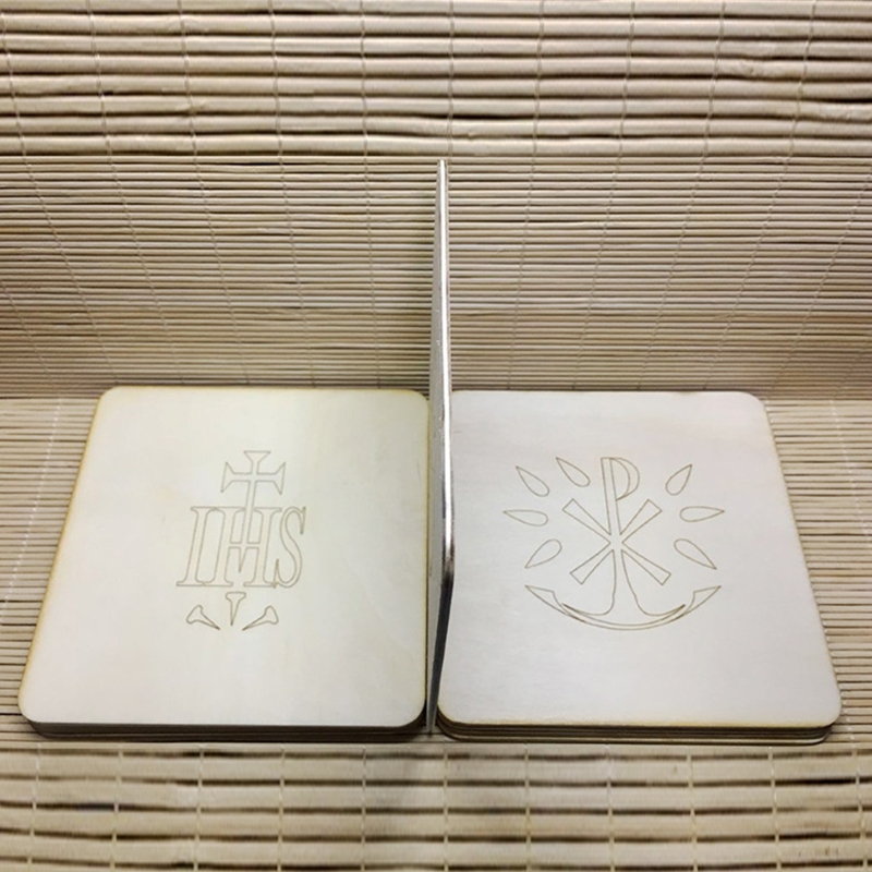 Hout Vierkante Snijplank Voor De Massa Van De Katholieke Heilige Lord &#39;S Cup Deksel Kerk Gebruiksvoorwerp Relikwieën Woondecoratie