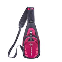 Outdoor Running Messenger Bag Sport Cycling Single Shoulder Pack Man Small Hiking Crossbody Bag Waterproof Bicycle Chest Bags: rose red