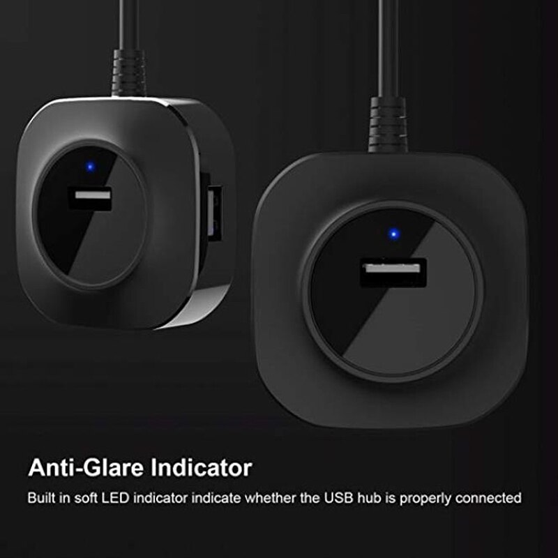 USB Hub, One to Four USB Expansion Hub, Circular HUB 3.0 Adapter