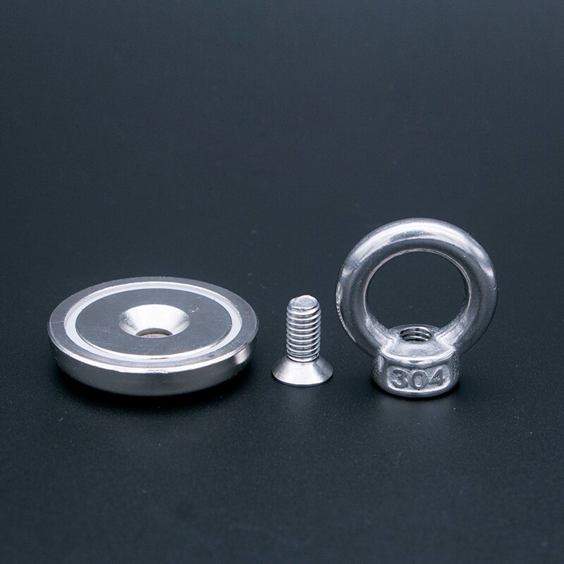 NdFeB super powerful magnet magnetic king large high-strength circular pendant with hole small hook salvage magnet