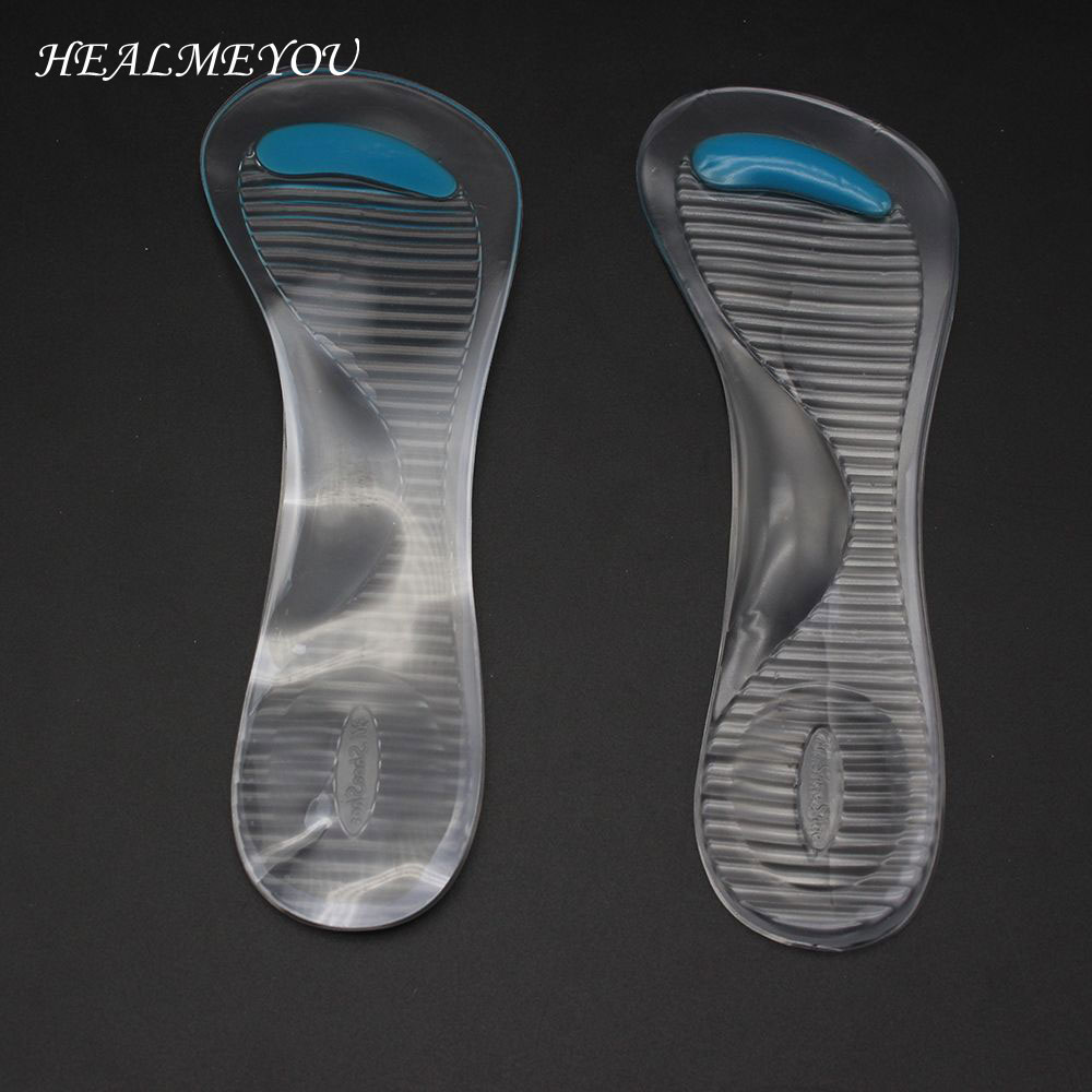 1 par de almohadillas antideslizantes de Gel de silicona para soporte de almohadilla para arco de tacón alto plantilla para zapatos