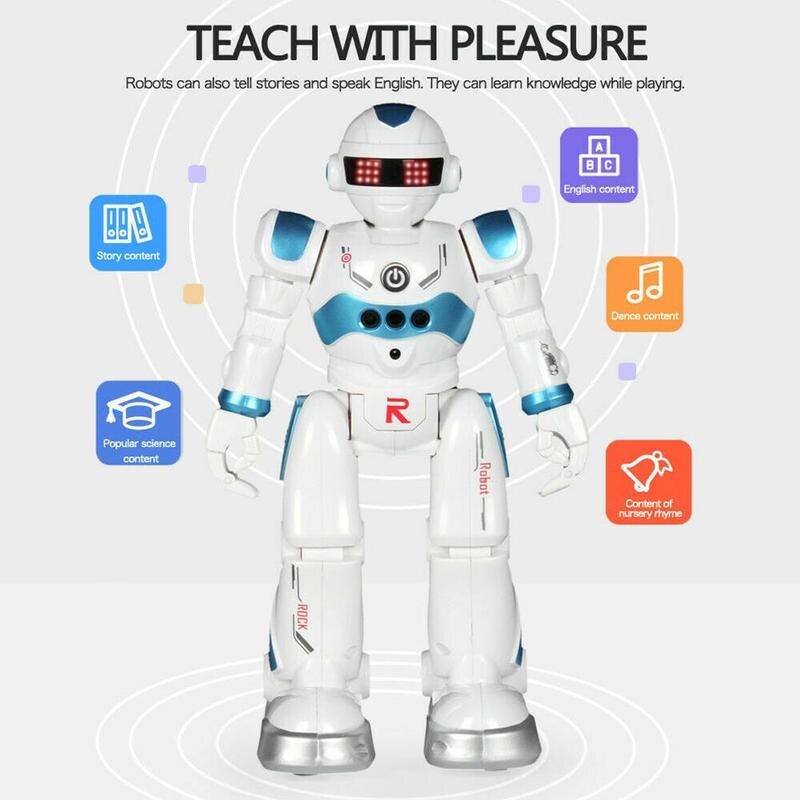Robocop Remote Control Robot Infrared Induction Intelligent Dancing And Education Electric Singing Children's Early Toys Z6U4