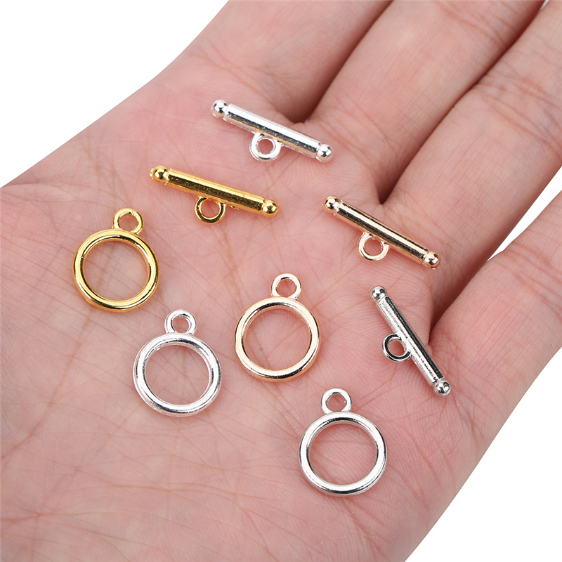 20sets Gold Color Alloy Toggle OT Clasps Hooks Metal End Connectors For Bracelet Necklace Findings Diy Jewelry Making Supplies