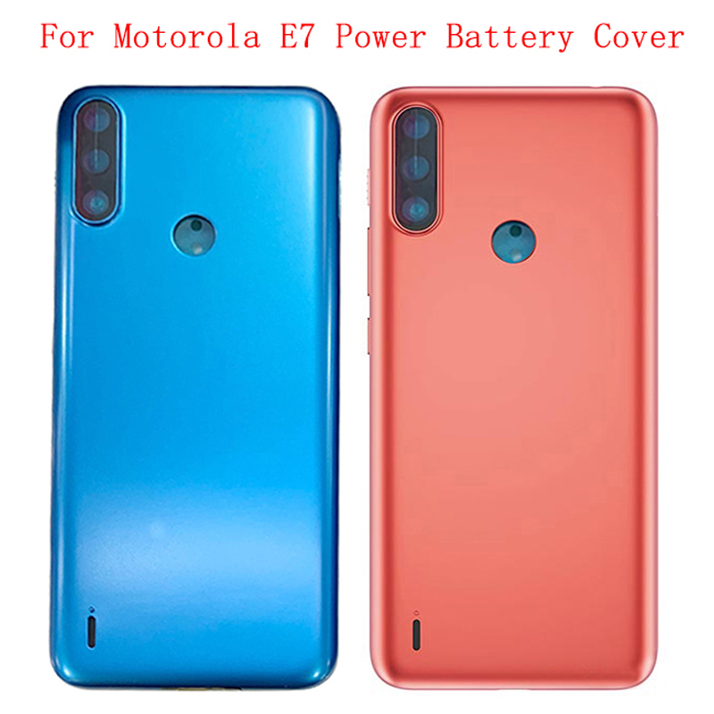 Terug Batterij Cover Achterdeur Panel Behuizing Case Voor Motorola Moto E7 Power Batterij Cover Vervanging Deel
